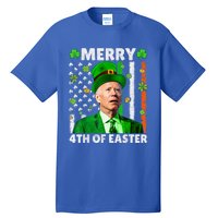 Merry 4th Of St Patricks Day Joe Biden Leprechaun Hat Clover Gift Tall T-Shirt