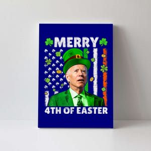 Merry 4th Of St Patricks Day Joe Biden Leprechaun Hat Clover Gift Canvas