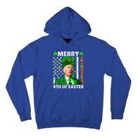 Merry 4th Of St Patricks Day Joe Biden Leprechaun Hat Clover Gift Tall Hoodie