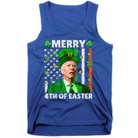 Merry 4th Of St Patricks Day Joe Biden Leprechaun Hat Clover Gift Tank Top