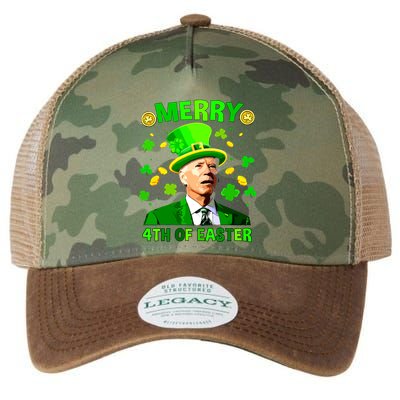 Merry 4th Of St Patricks Day Funny Joe Biden Leprechaun Hat Legacy Tie Dye Trucker Hat