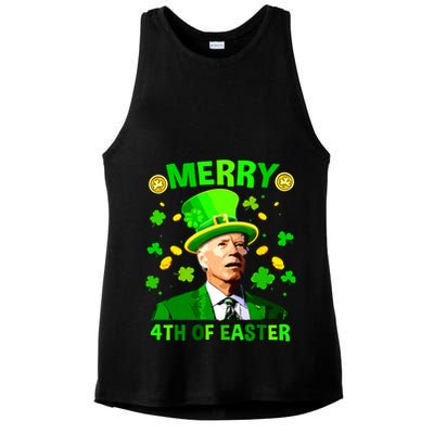 Merry 4th Of St Patricks Day Funny Joe Biden Leprechaun Hat Ladies PosiCharge Tri-Blend Wicking Tank