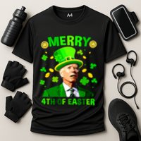 Merry 4th Of St Patricks Day Funny Joe Biden Leprechaun Hat Performance Shirt