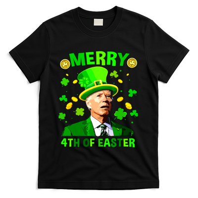 Merry 4th Of St Patricks Day Funny Joe Biden Leprechaun Hat T-Shirt