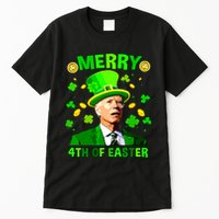 Merry 4th Of St Patricks Day Funny Joe Biden Leprechaun Hat Tall T-Shirt