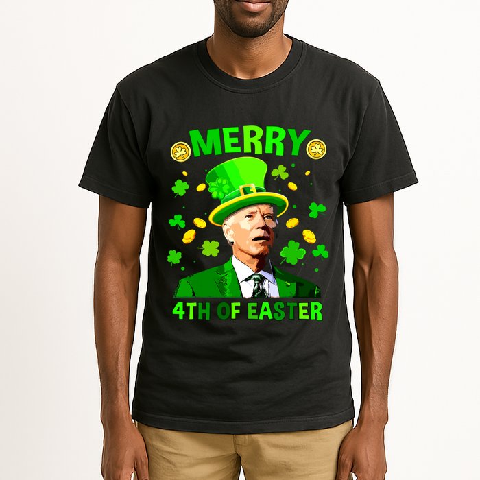 Merry 4th Of St Patricks Day Funny Joe Biden Leprechaun Hat Tall T-Shirt