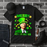 Merry 4th Of St Patricks Day Funny Joe Biden Leprechaun Hat Tall T-Shirt