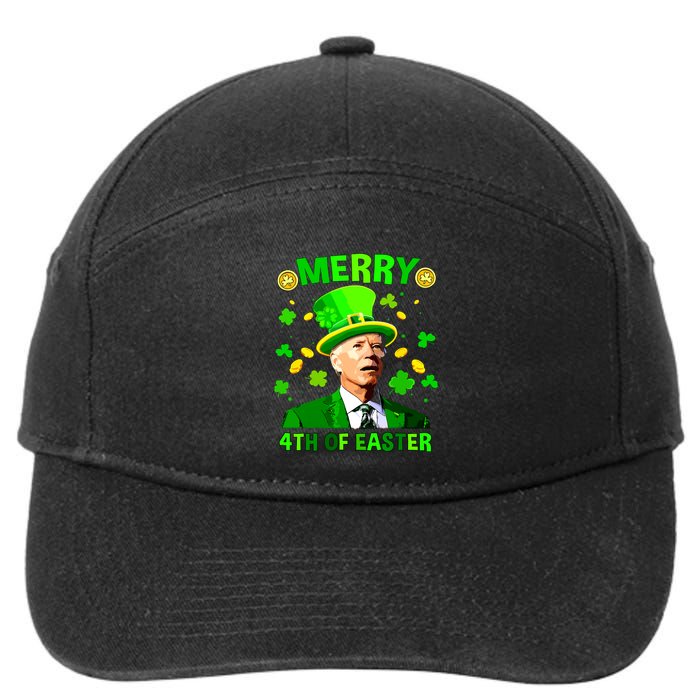 Merry 4th Of St Patricks Day Funny Joe Biden Leprechaun Hat 7-Panel Snapback Hat