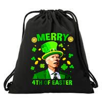 Merry 4th Of St Patricks Day Funny Joe Biden Leprechaun Hat Drawstring Bag