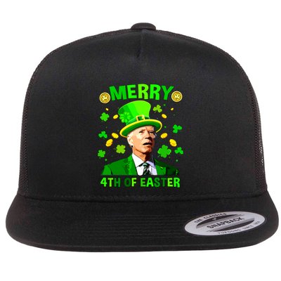 Merry 4th Of St Patricks Day Funny Joe Biden Leprechaun Hat Flatbill Hat