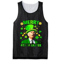Merry 4th Of St Patricks Day Funny Joe Biden Leprechaun Hat Mesh Reversible Basketball Jersey Tank