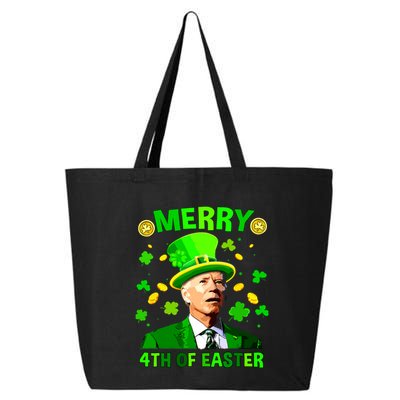 Merry 4th Of St Patricks Day Funny Joe Biden Leprechaun Hat 25L Jumbo Tote