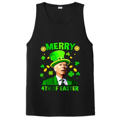 Merry 4th Of St Patricks Day Funny Joe Biden Leprechaun Hat PosiCharge Competitor Tank