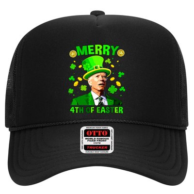 Merry 4th Of St Patricks Day Funny Joe Biden Leprechaun Hat Trucker Hat