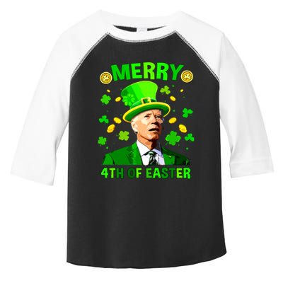 Merry 4th Of St Patricks Day Funny Joe Biden Leprechaun Hat Toddler Fine Jersey T-Shirt