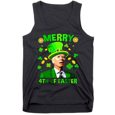 Merry 4th Of St Patricks Day Funny Joe Biden Leprechaun Hat Tank Top