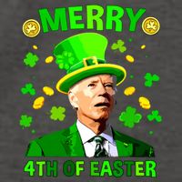 Merry 4th Of St Patricks Day Funny Joe Biden Leprechaun Hat Vector Backpack