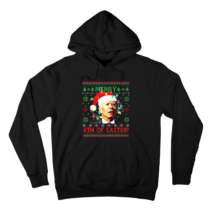 Merry 4th Of Easter Santa Joe Biden Ugly Xmas Sweater  Hoodie