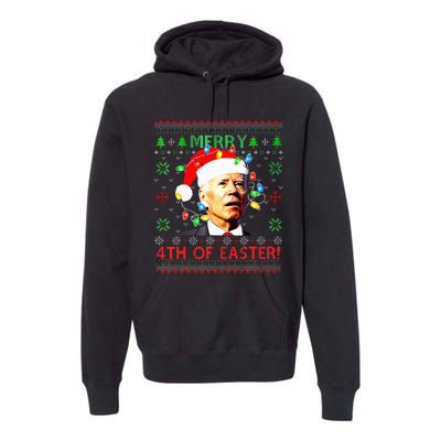 Merry 4th Of Easter Santa Joe Biden Ugly Xmas Sweater  Premium Hoodie