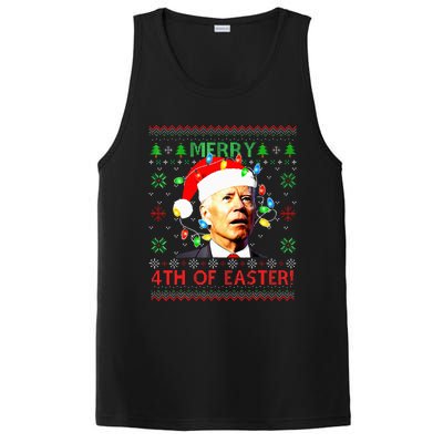 Merry 4th Of Easter Santa Joe Biden Ugly Xmas Sweater  PosiCharge Competitor Tank