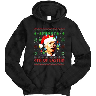 Merry 4th Of Easter Santa Joe Biden Ugly Xmas Sweater  Tie Dye Hoodie