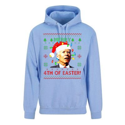 Merry 4th Of Easter Santa Joe Biden Ugly Xmas Sweater  Unisex Surf Hoodie