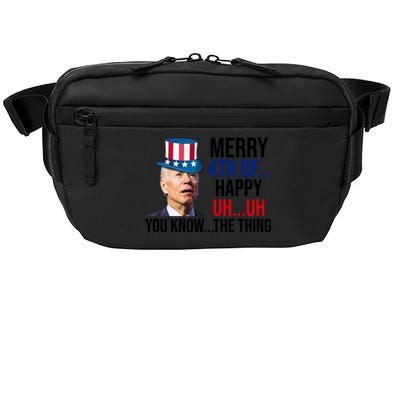 Merry 4th You Know The Thing Funny Confused Joe Biden Crossbody Pack