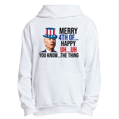 Merry 4th You Know The Thing Funny Confused Joe Biden Urban Pullover Hoodie