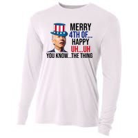 Merry 4th You Know The Thing Funny Confused Joe Biden Cooling Performance Long Sleeve Crew