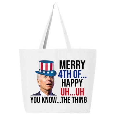 Merry 4th You Know The Thing Funny Confused Joe Biden 25L Jumbo Tote