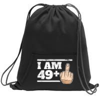 Milestone 50th Birthday - Gag Bday Joke Gift Idea: 49+1 Sweatshirt Cinch Pack Bag