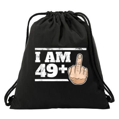 Milestone 50th Birthday - Gag Bday Joke Gift Idea: 49+1 Drawstring Bag