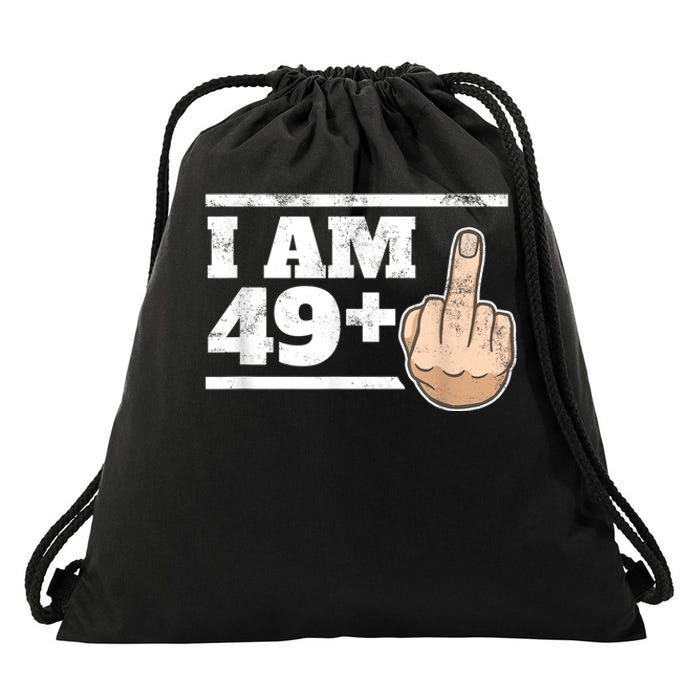 Milestone 50th Birthday - Gag Bday Joke Gift Idea: 49+1 Drawstring Bag