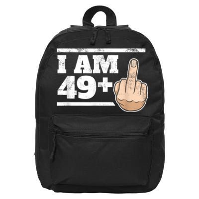 Milestone 50th Birthday - Gag Bday Joke Gift Idea: 49+1 16 in Basic Backpack