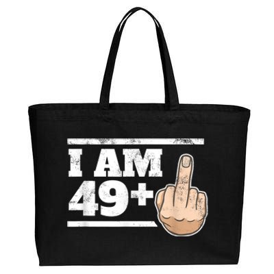 Milestone 50th Birthday - Gag Bday Joke Gift Idea: 49+1 Cotton Canvas Jumbo Tote