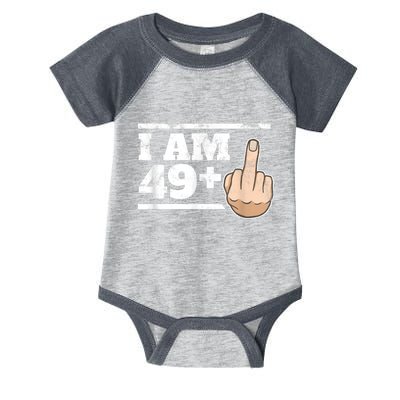 Milestone 50th Birthday - Gag Bday Joke Gift Idea: 49+1 Infant Baby Jersey Bodysuit