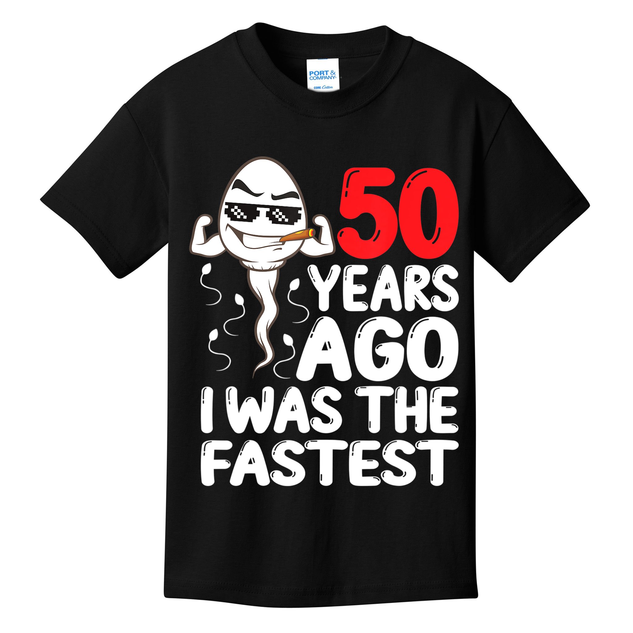 Mens 50th Birthday Gag Dress 50 Years Ago I Was The Fastest Funny Kids T-Shirt