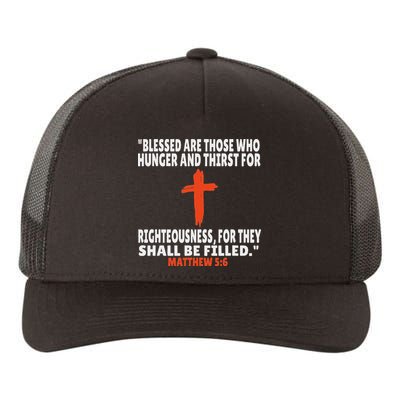Matthew 56 Bible Verses Scripture Yupoong Adult 5-Panel Trucker Hat