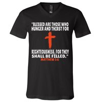 Matthew 56 Bible Verses Scripture V-Neck T-Shirt