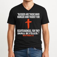 Matthew 56 Bible Verses Scripture V-Neck T-Shirt
