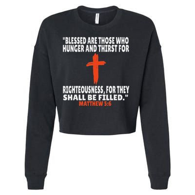 Matthew 56 Bible Verses Scripture Cropped Pullover Crew