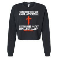 Matthew 56 Bible Verses Scripture Cropped Pullover Crew