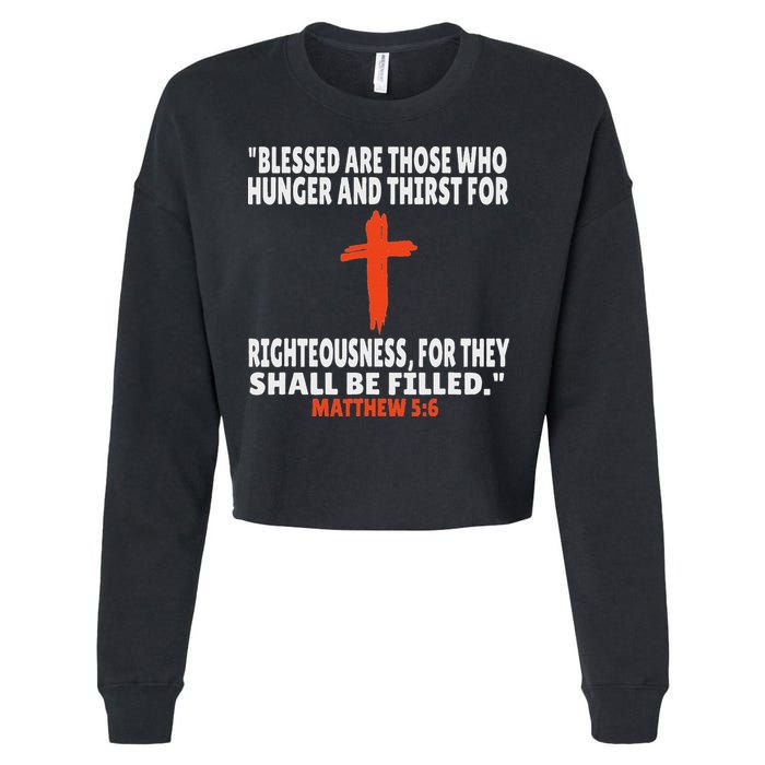 Matthew 56 Bible Verses Scripture Cropped Pullover Crew