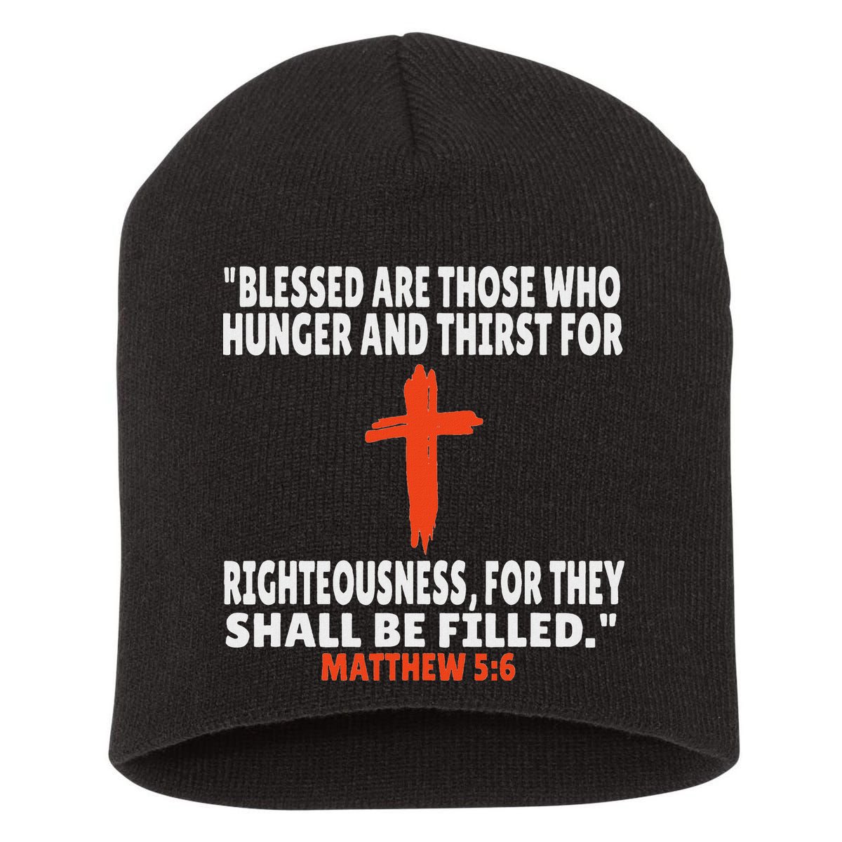 Matthew 56 Bible Verses Scripture Short Acrylic Beanie