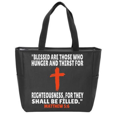 Matthew 56 Bible Verses Scripture Zip Tote Bag