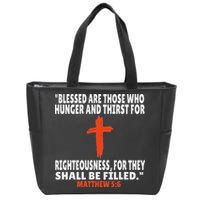 Matthew 56 Bible Verses Scripture Zip Tote Bag