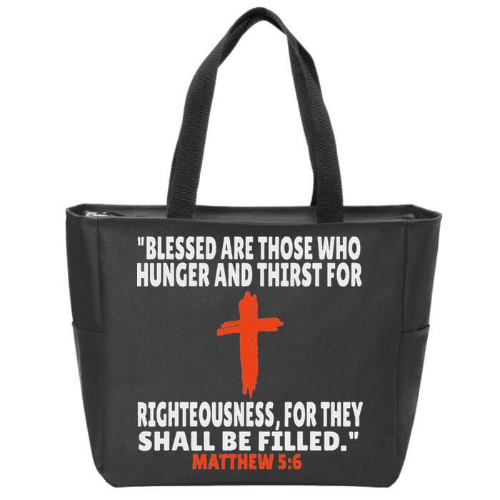 Matthew 56 Bible Verses Scripture Zip Tote Bag
