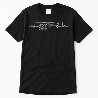 Md 500 Helicopter Heartbeat Tall T-Shirt