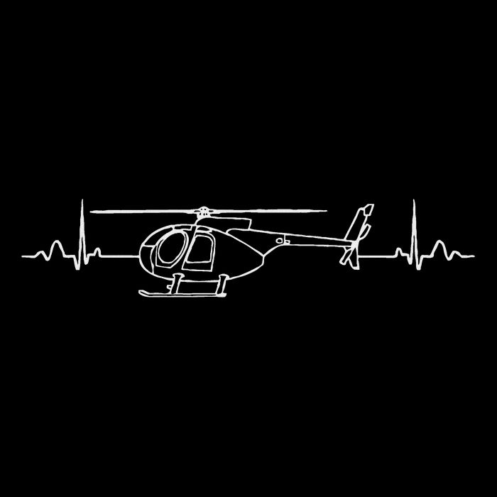 Md 500 Helicopter Heartbeat Womens Tank Top