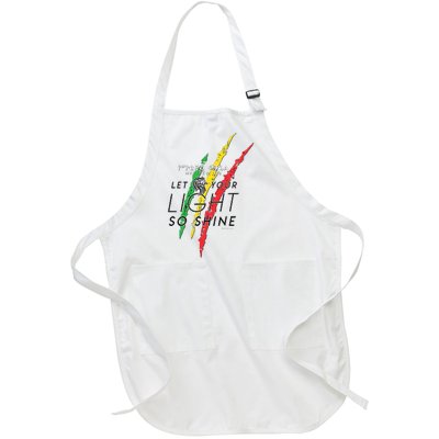 Matthew 516 Let Your Light So Shine Lion Of Judah Full-Length Apron With Pockets